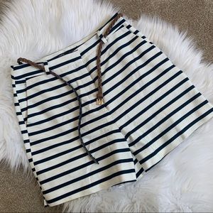 Zara black white striped shorts